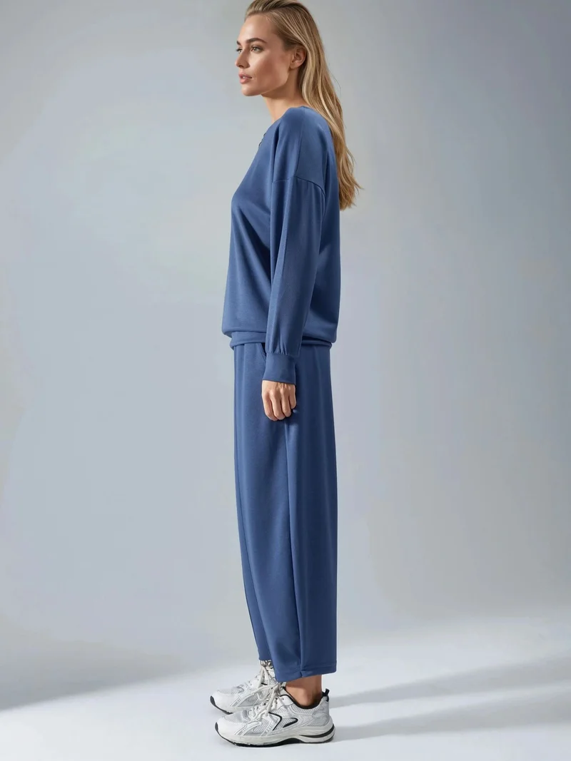 هيكاب طقم قطعتين بياقة بسحاب مودال تاتش مجموعة بيرسان